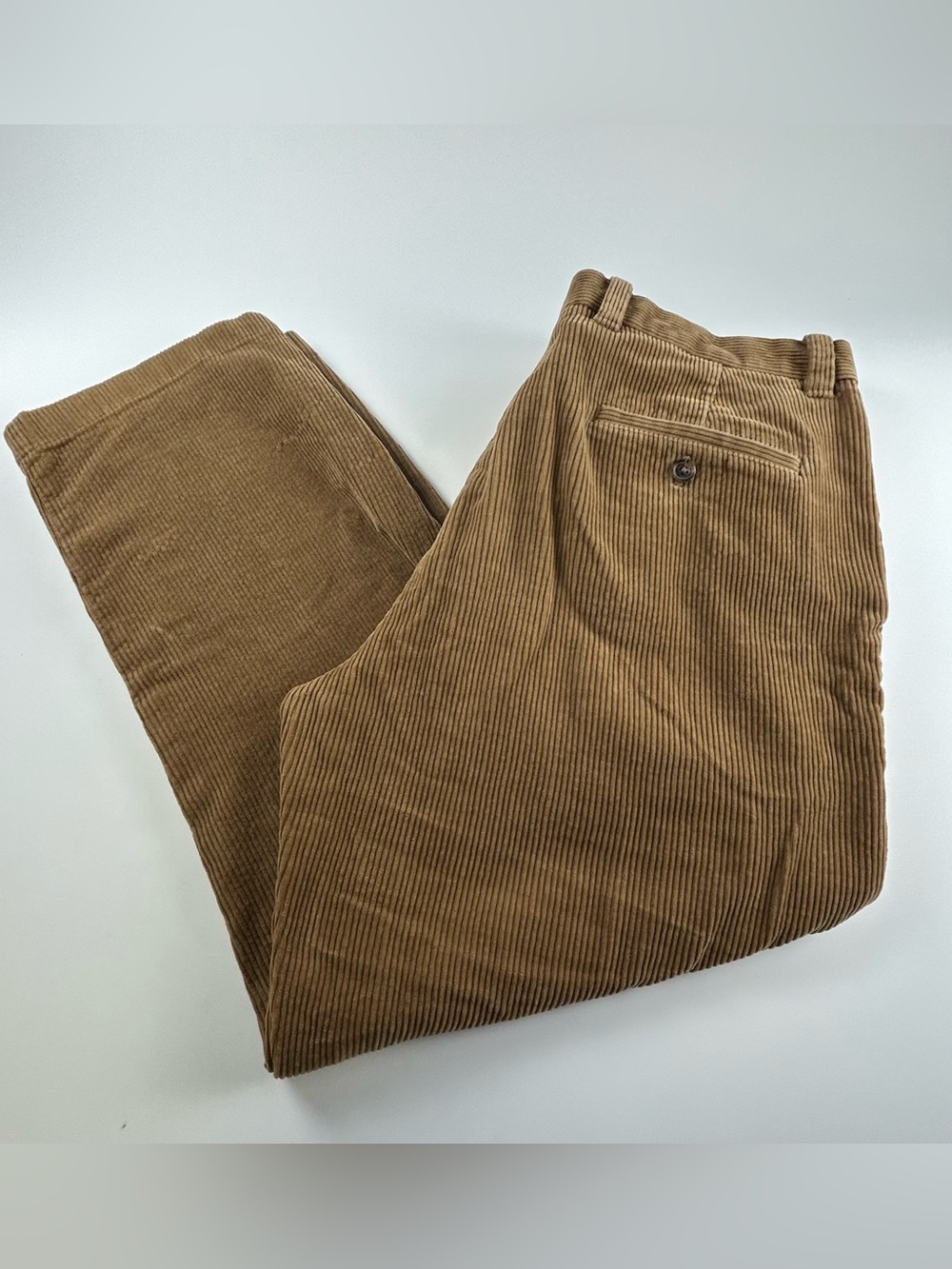 Brooks Brothers Men’s SZ 36x30 Brown Clark Fit Corduroy Casual Pants Preppy